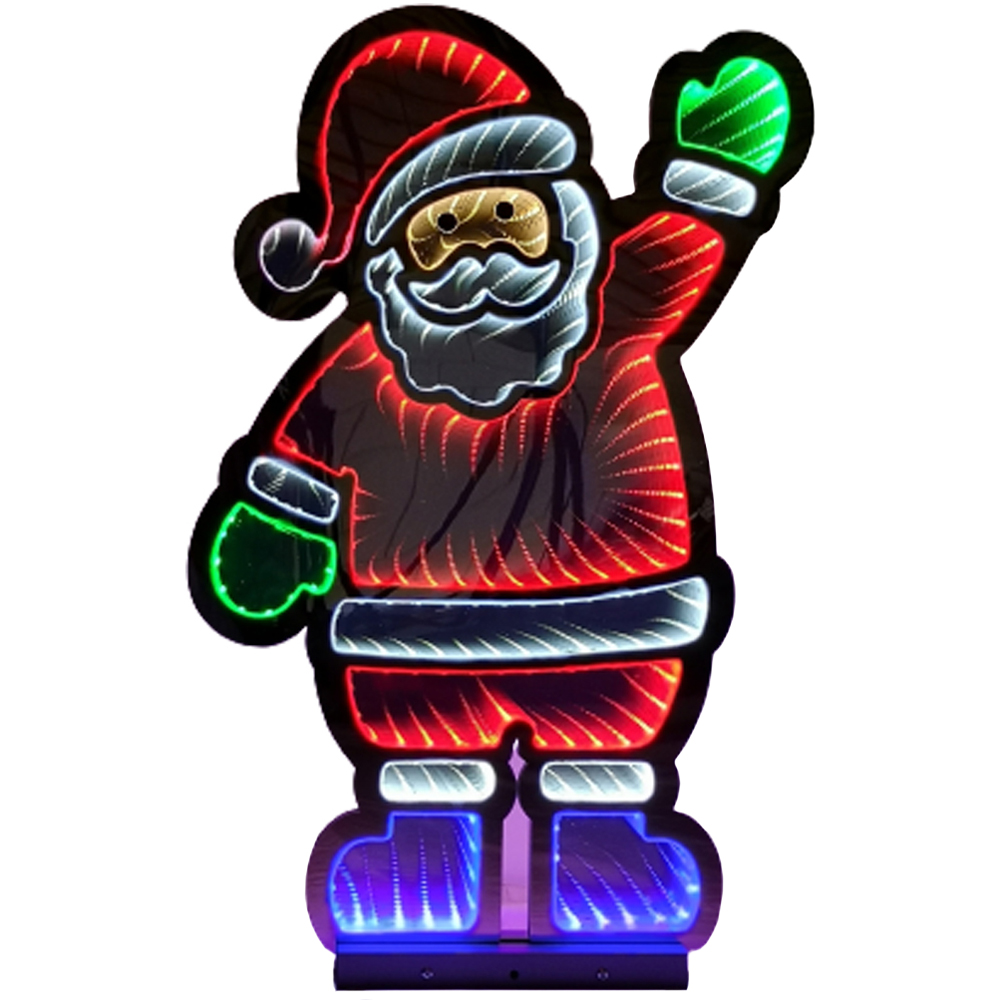 Samuel Alexander Multi Coloured LED Infinity Standing Santa Christmas Decoration 56cm Image 2