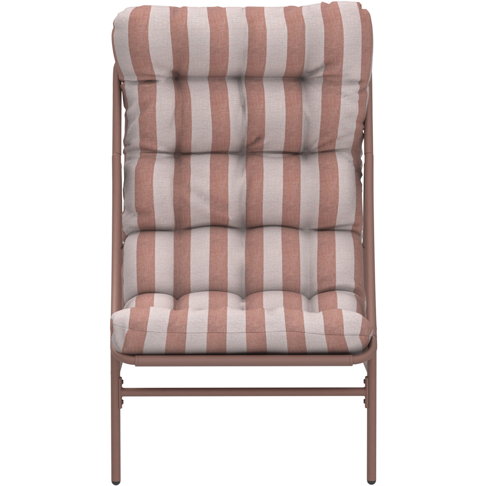 Charles Bentley Porto 2 Seater Terracotta Stripe Olefin Fabric Garden Bistro Set Image 4