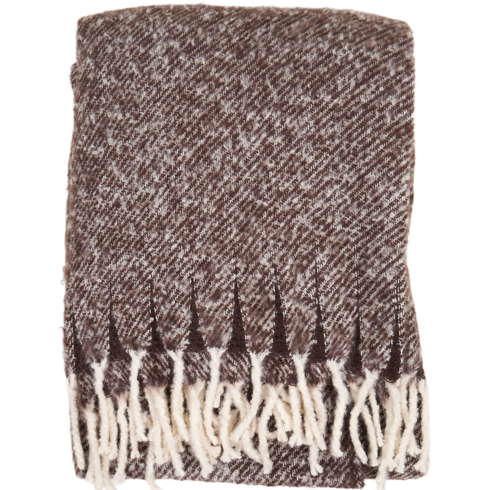 Kendall Mohair Throw Chocolate Image 4
