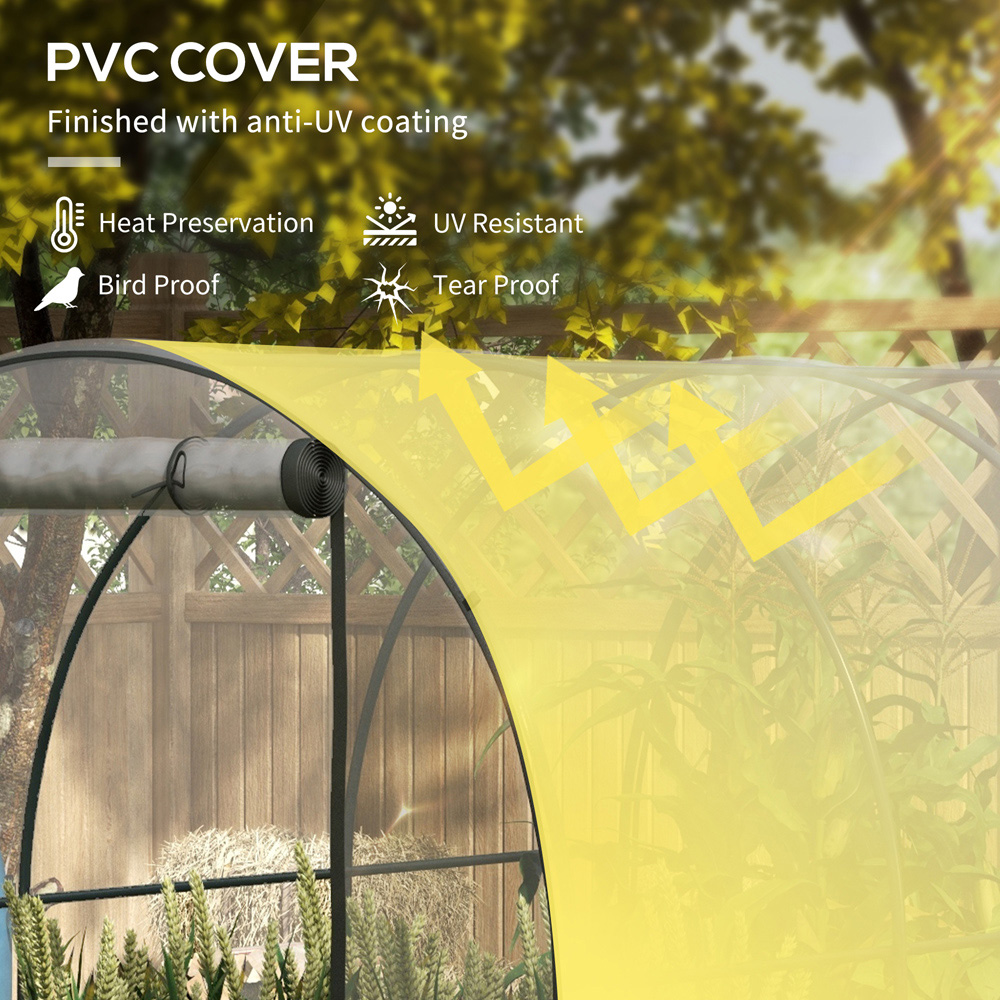 Outsunny Clear 6.5 x 10ft Walk In Polytunnel Greenhouse  Image 4