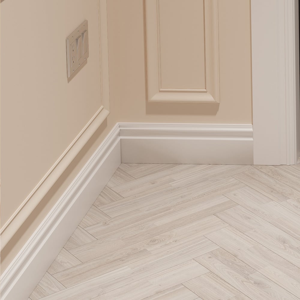 National Skirting White Reed I Primed Skirting Board 18mm 220 x 4200mm Image 2