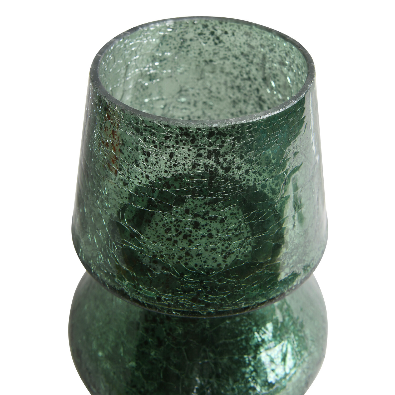 Green Crackle Lamp Candle Holder - Green Image 4