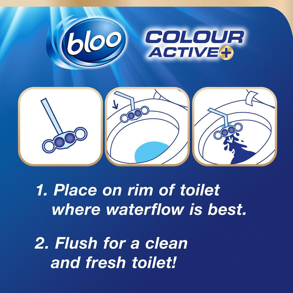 Bloo Colour Active Fresh Flower and Bleach Toilet Rim Block 50g 6 Pack Image 8
