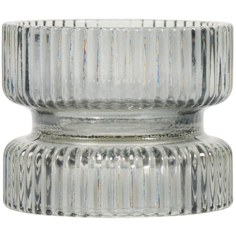 Ribbed Pillar Candle Holder Image 3