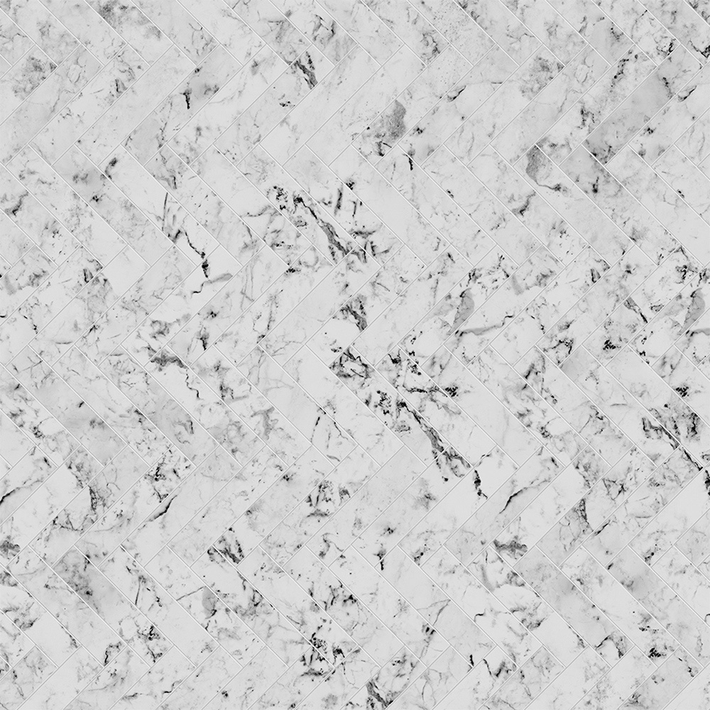 Wetwall Alloy Carrara Marble Herringbone Shower Wall Panel 1220mm Image 4