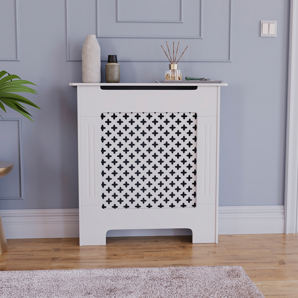 Vida Designs Oxford White Radiator Cover Small Image 2
