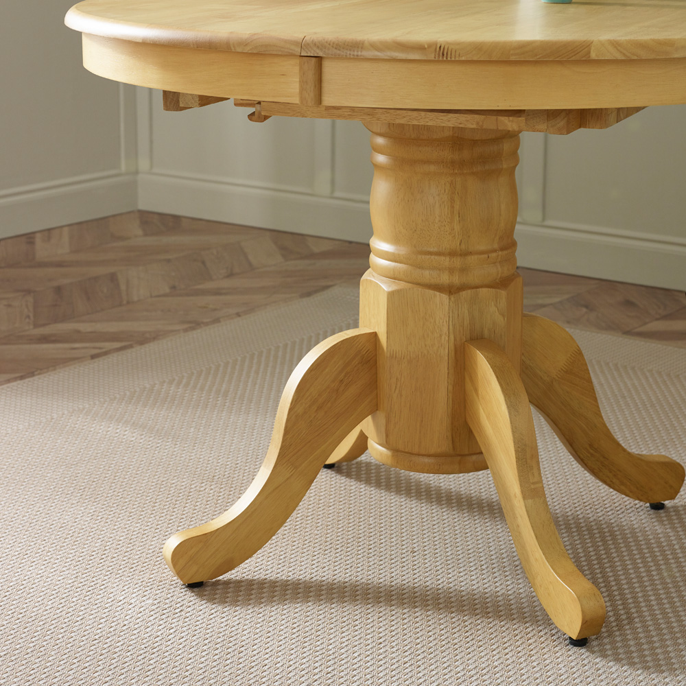 Furniturebox Fowey 6 Seater Extending Dining Table Oak Effect Image 4