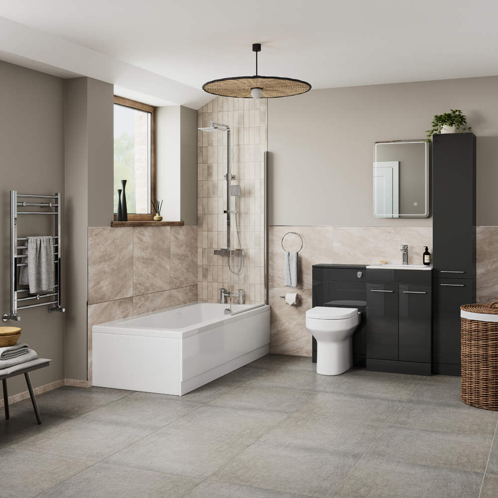 Bathstore Milford 2 Door Anthracite Floor Standing Basin Unit 610mm Image 2