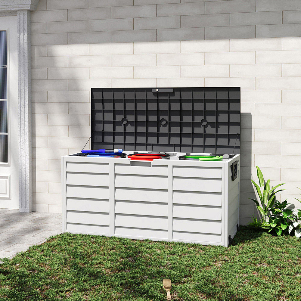 Living and Home 290L Grey Top Garden Storage Box Image 7