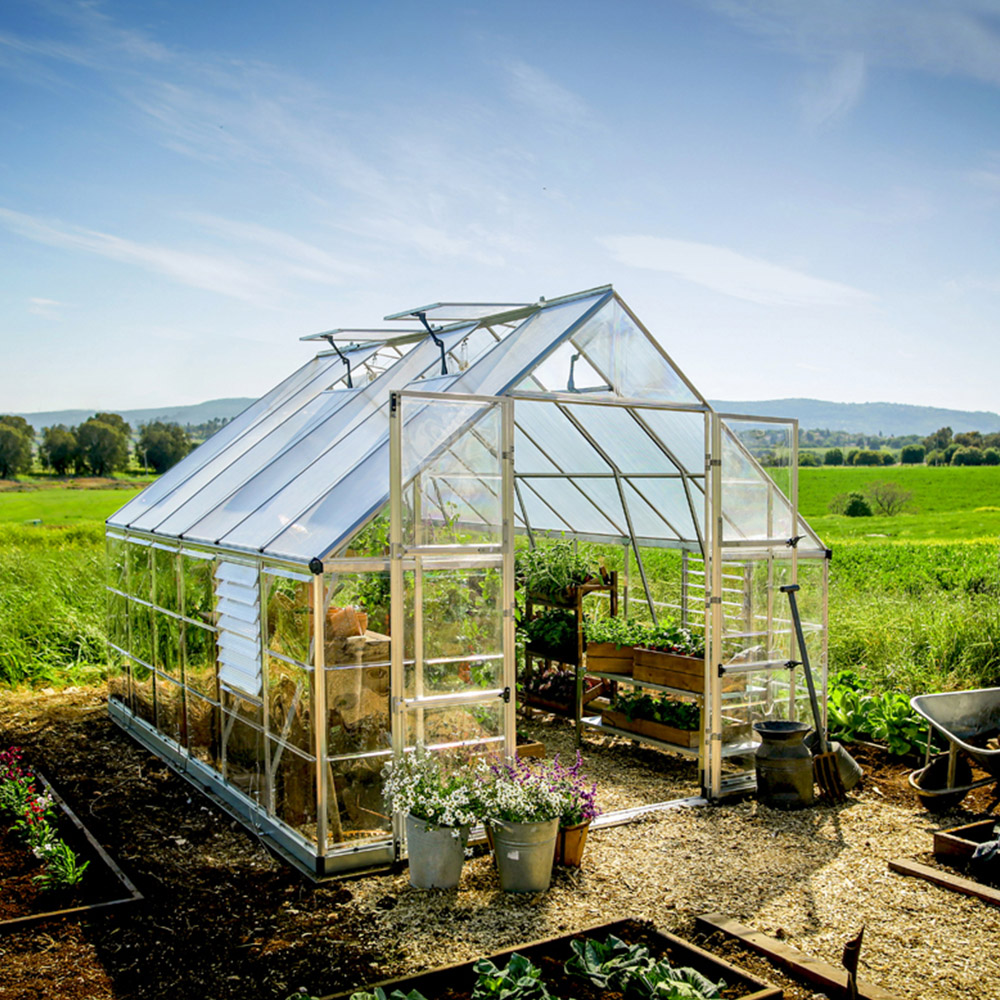 Palram Canopia Balance Silver Aluminium Polycarbonate 10 x 12ft Greenhouse Image 2