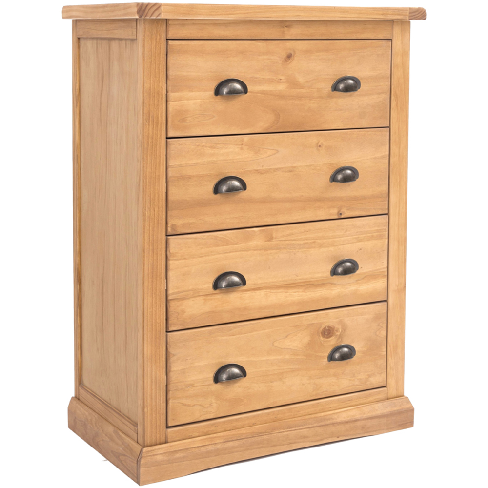 Cabinet Bits Lucca 4 Drawer Antique Wax Brass Cup Handle Chest of Drawers Image 3