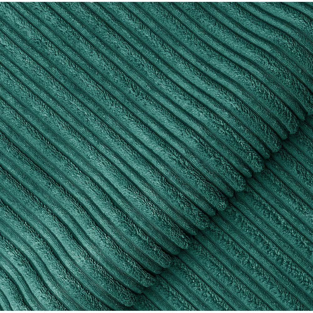 Luxor 5 Seater Teal Jumbo Cord Full Back L Shaped Corner Sofa Set Image 5