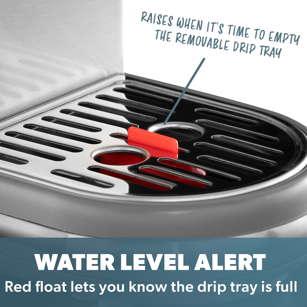 Daewoo SDA2700GE Chrome Digital Compact Espresso Coffee Maker Image 6