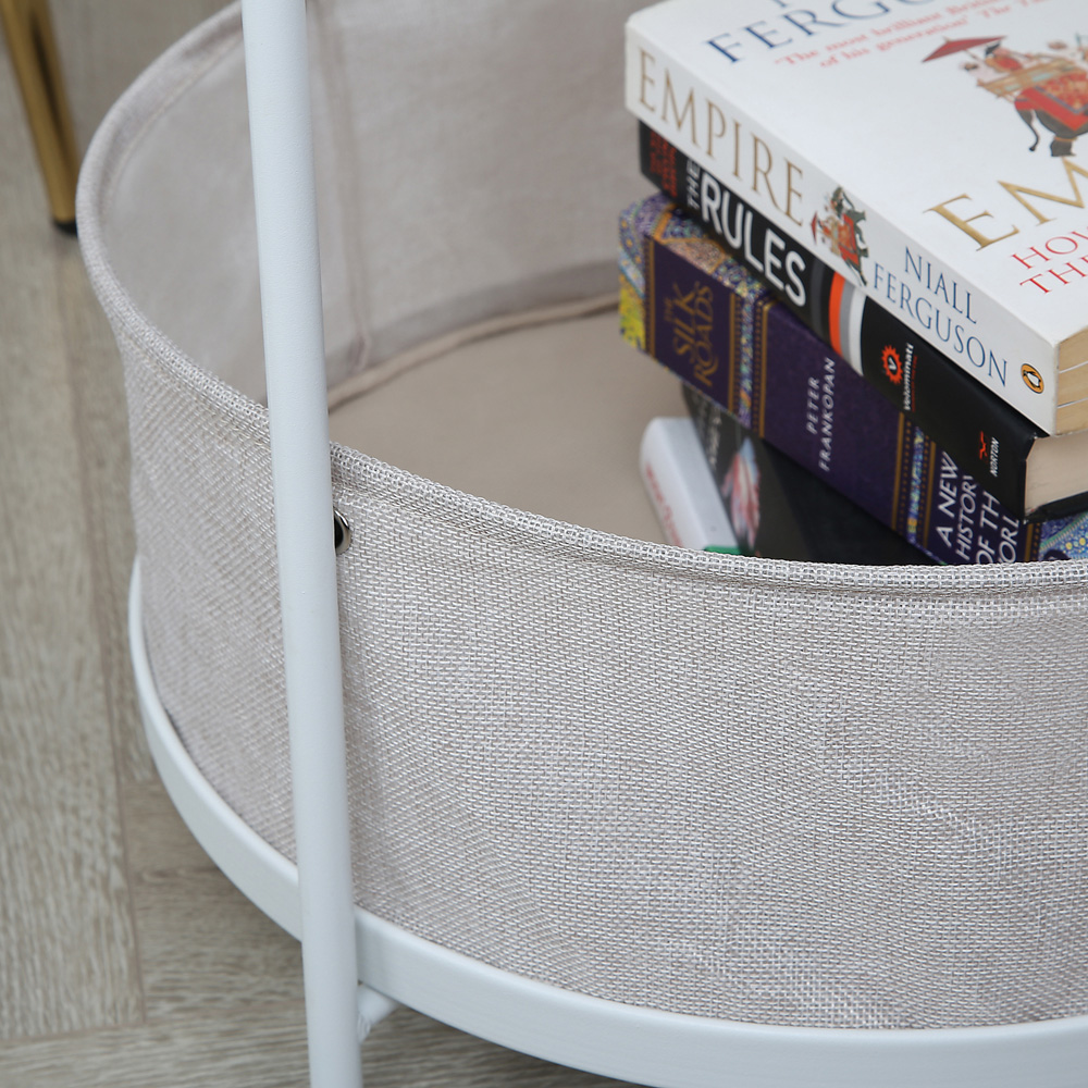 Bakewell Single Shelf White Coffee Table Image 3