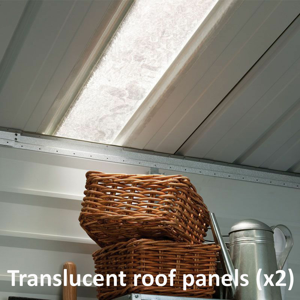 Yardmaster Shiplap Deluxe 10 x 8ft Brown Metal Apex Storage Shed Image 3