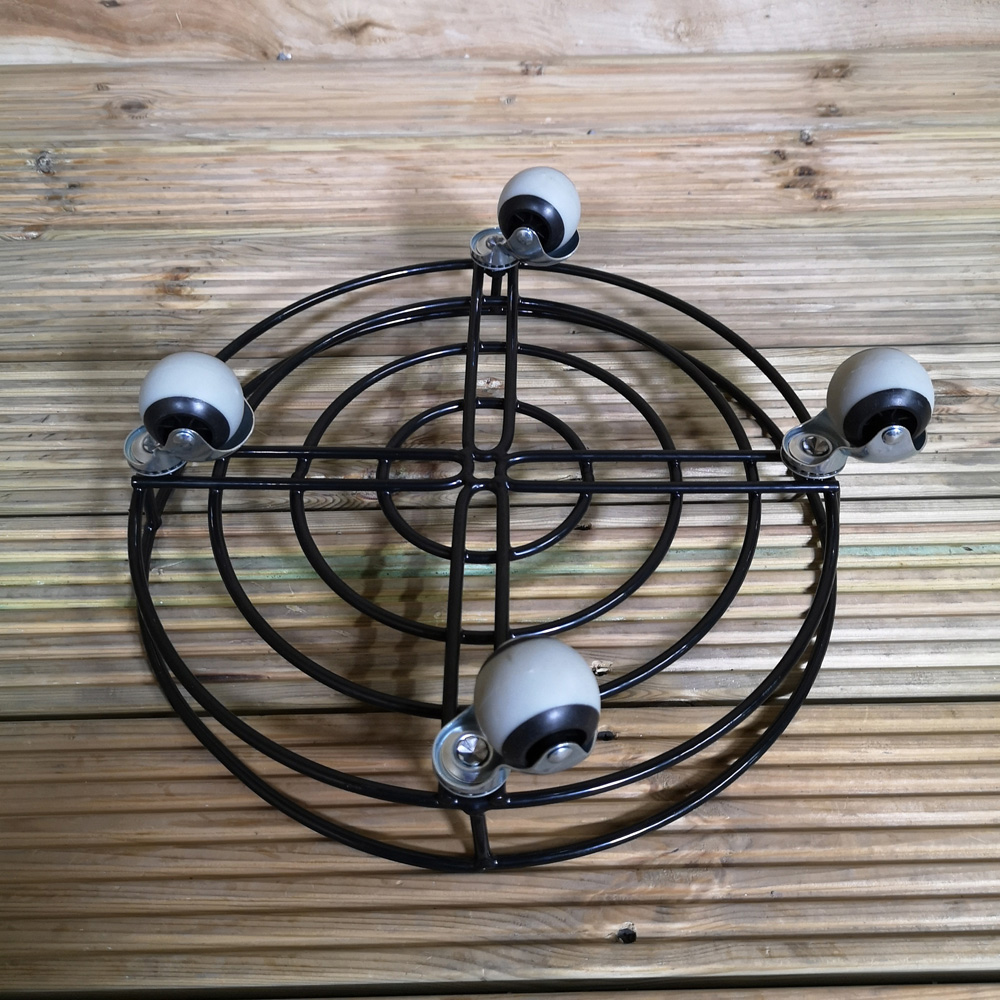 Samuel Alexander Tom Chambers Round Black Metal Pot Stand 2 Pack Image 5