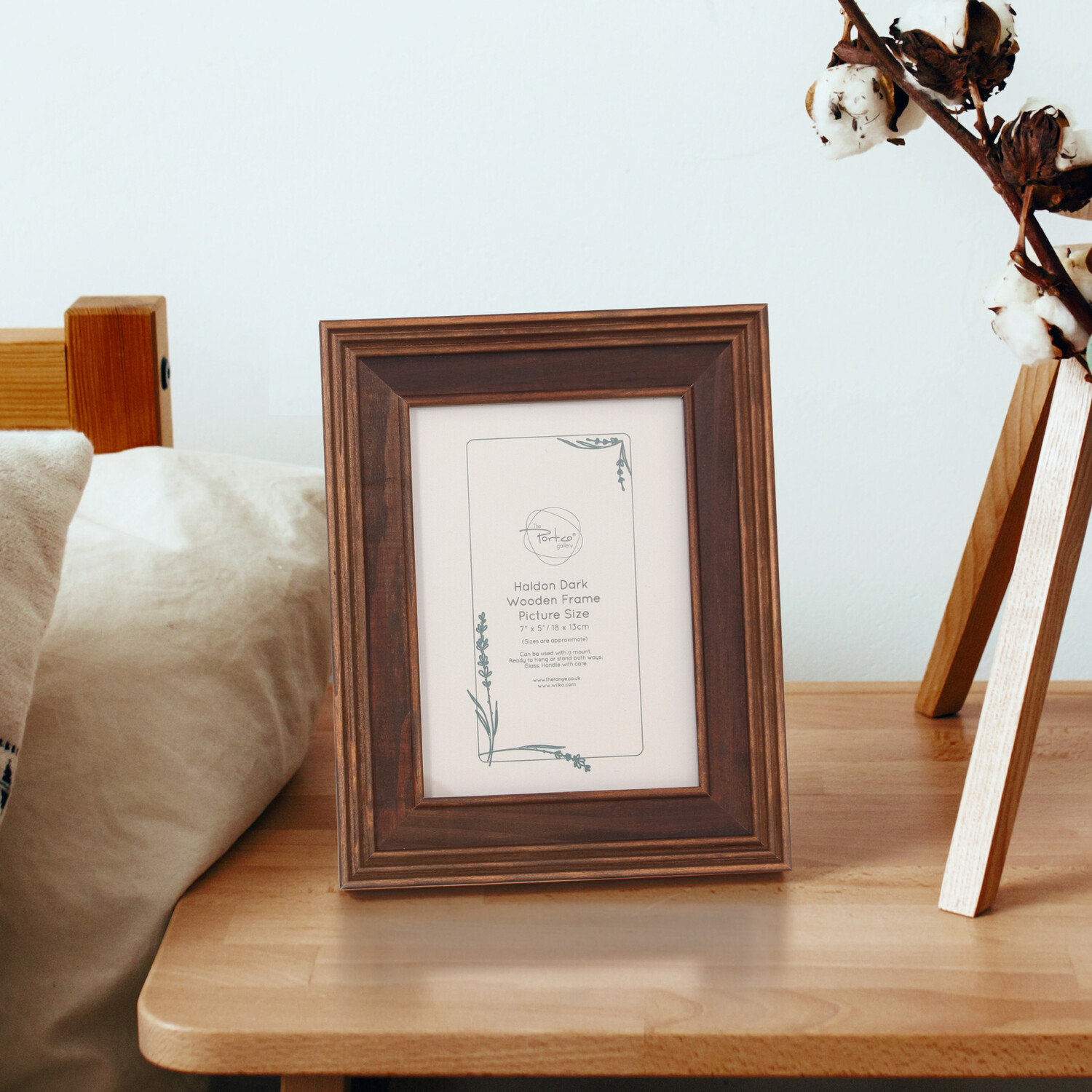 Haldon Wooden Frame Brown 7 x 5in Image 6