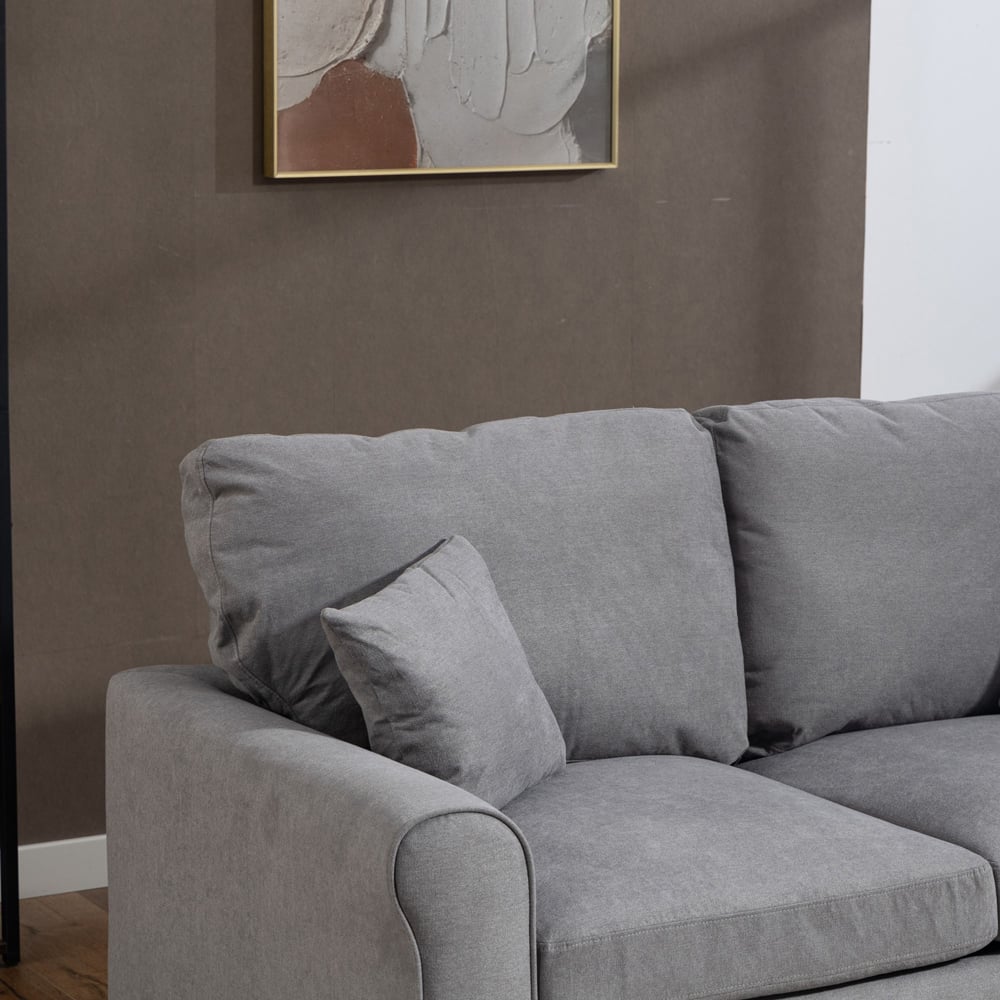 Artemis Home Lewiston 2 Seater Grey Fabric Sofa Bed Image 2