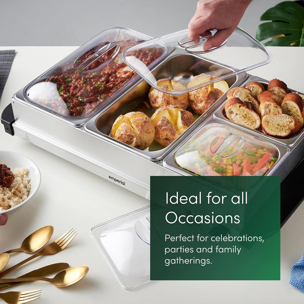 Emperial Electric Food Buffet Warmer 4 Tray Server Image 2