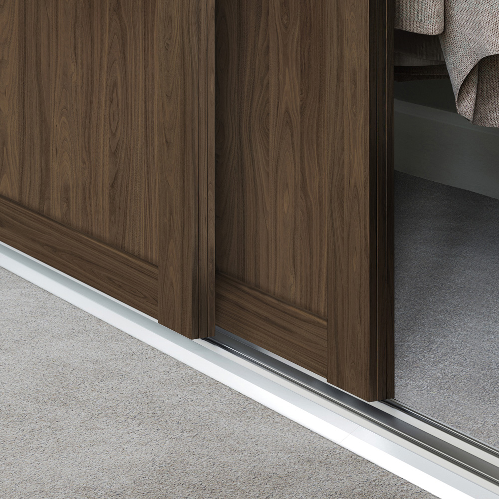 Spacepro Shaker Single Panel Walnut Sliding Door 2220 x 762mm Image 4