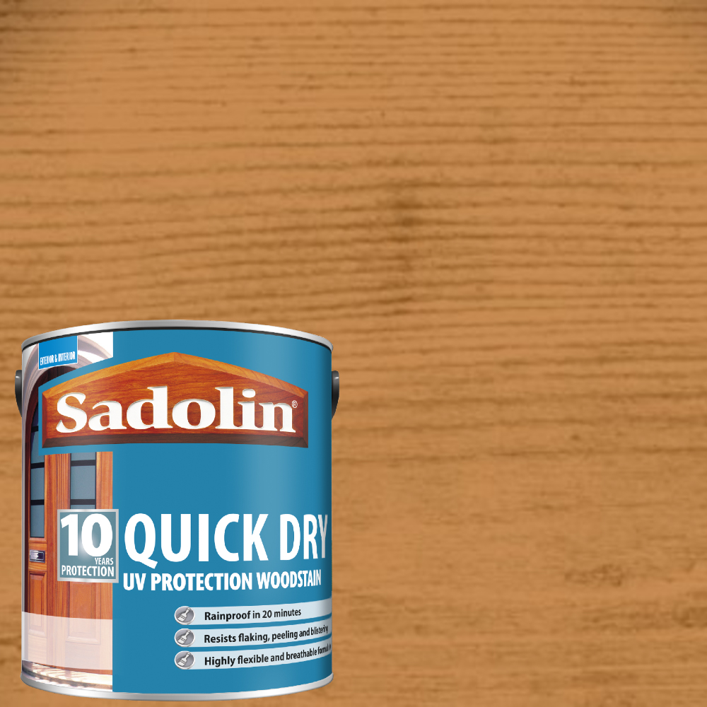 Sadolin Quick Dry 10 Year Light Oak Woodstain 2.5L Image 4