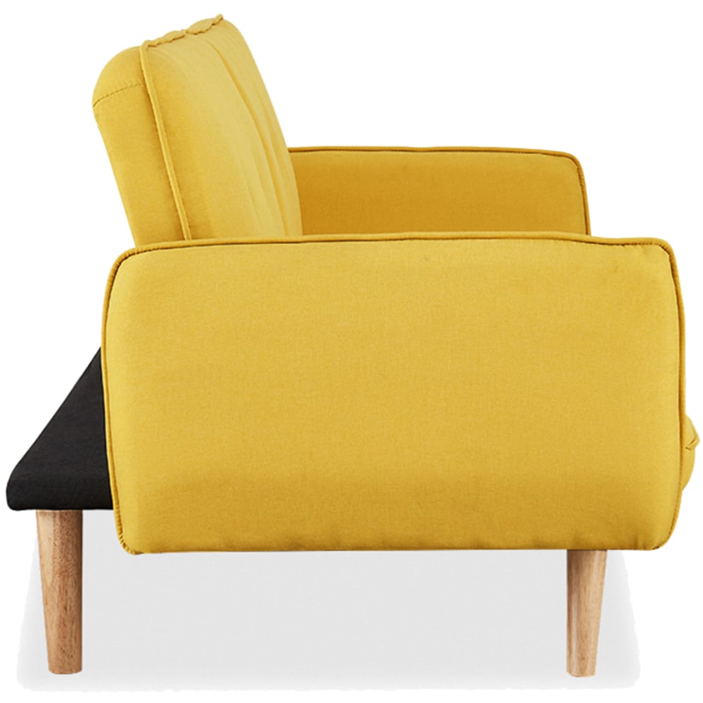 Home Detail Belmont Double Sleeper Mustard Fabric Sofa Bed Image 5