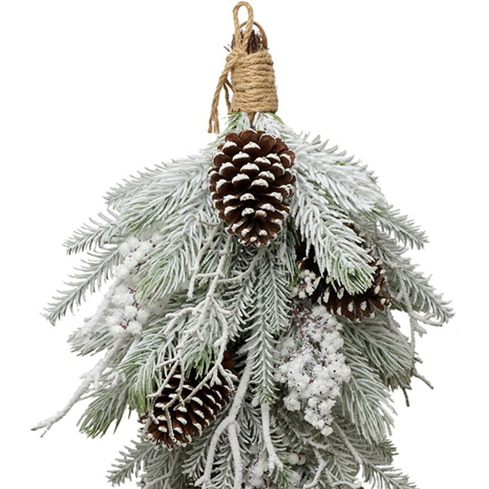 The Christmas Gift Co Snow Pinecone Decoration Image 2