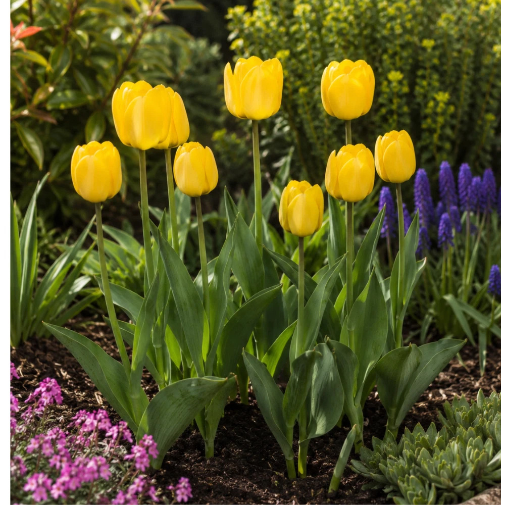 Thompson and Morgan Tulip Darwin Hybrid Golden Apeldoorn Autumn Planting Bulb 16 Pack Image 2
