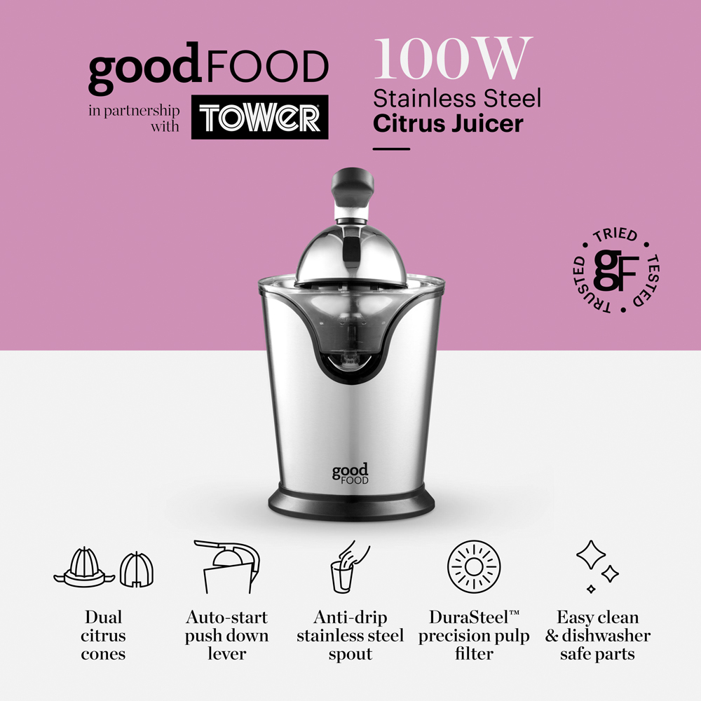 Good Food GF12016 Stainless Steel Citrus Juicer Image 2