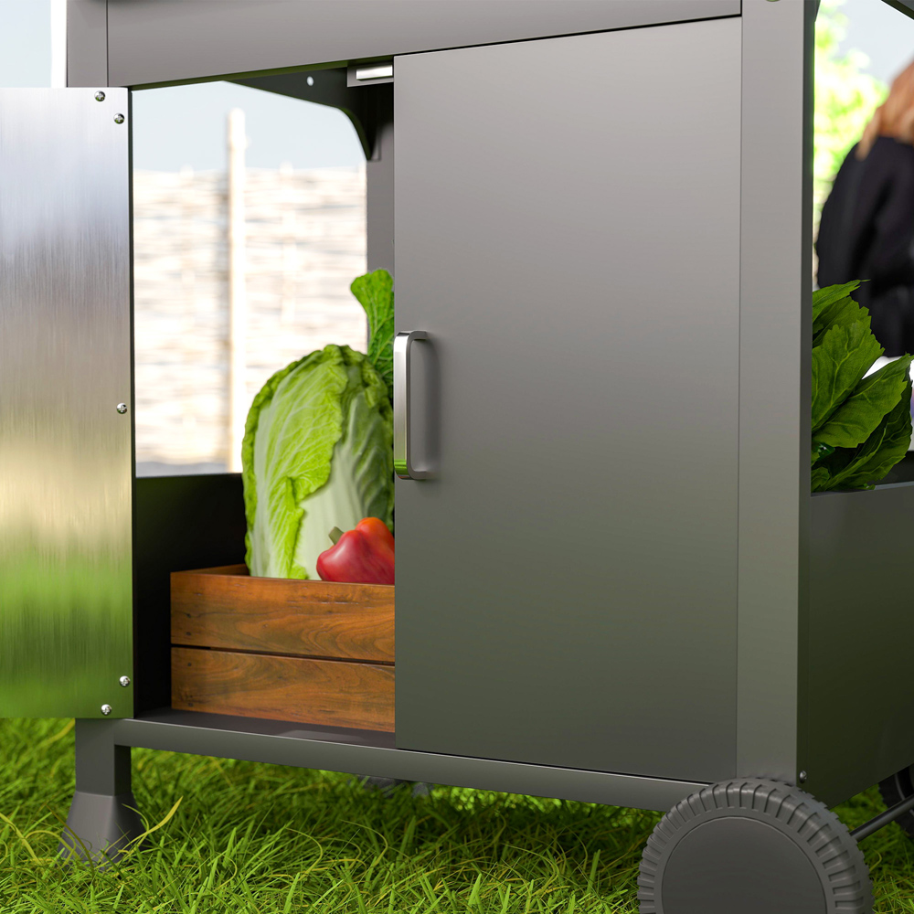 Outsunny 3 Burner Propane Gas BBQ Grill with See Through Lid Image 4