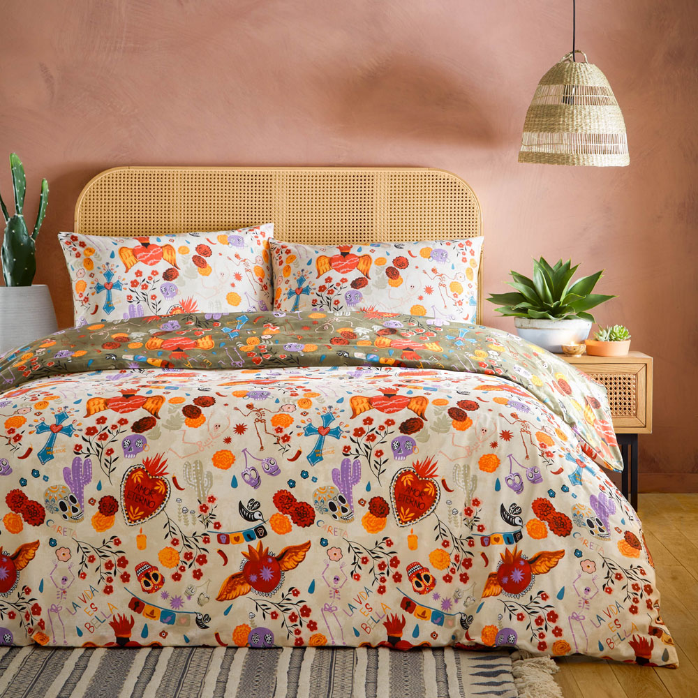 furn. La Vida Double Multicolour Duvet Set Image 5