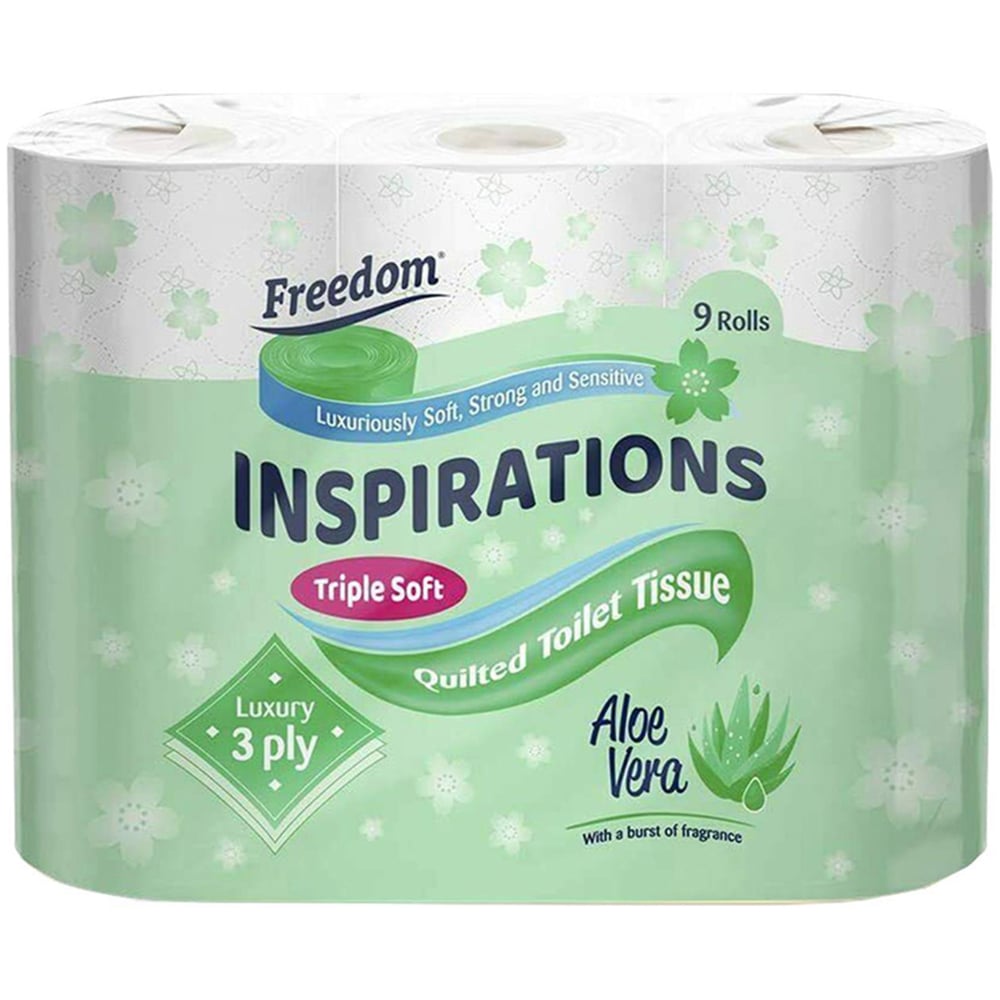 Freedom Aloe Vera Toilet Paper 90 Rolls 3 Ply with Kitchen Towel 24 Rolls 2 Ply Image 6