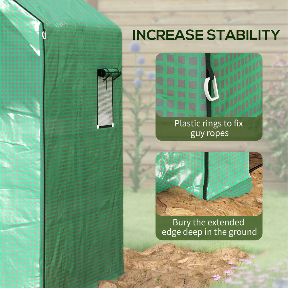 Outsunny Green PE 4.5 x 4.5ft Replacement Greenhouse Cover Image 7