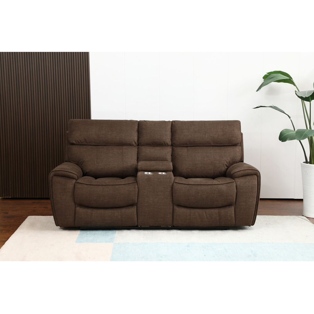 Cancun 2 Seater Brown Reclining Sofa Image 6