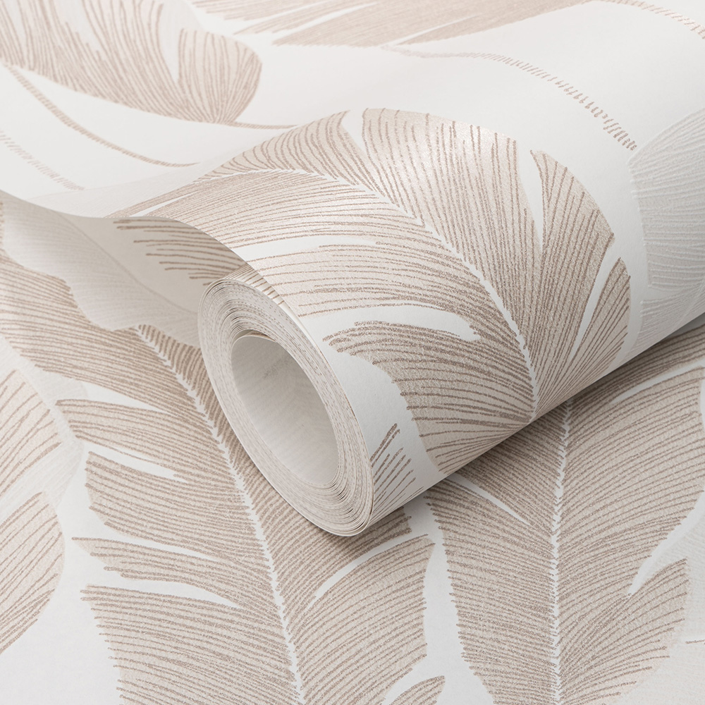 Erismann Arwen Leaf Creme PVC Free Wallpaper Image 2