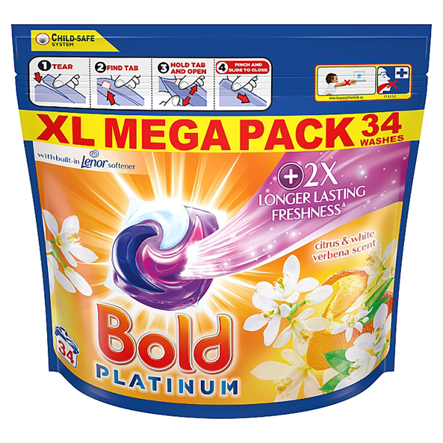 Bold Platinum Laundry Pods - Citrus and White Verbena Image