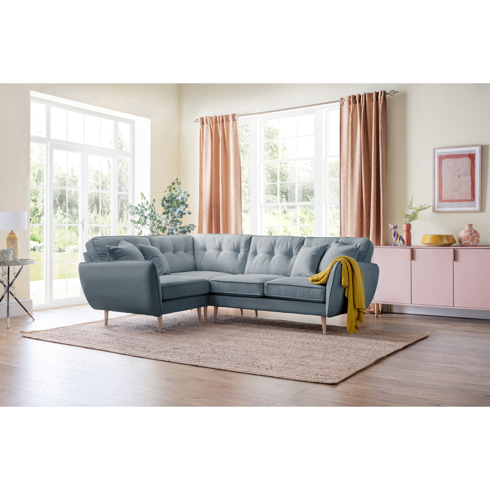 Opry Faro 4 Seater Button Back Denim Right Hand Corner Sofa Image 5