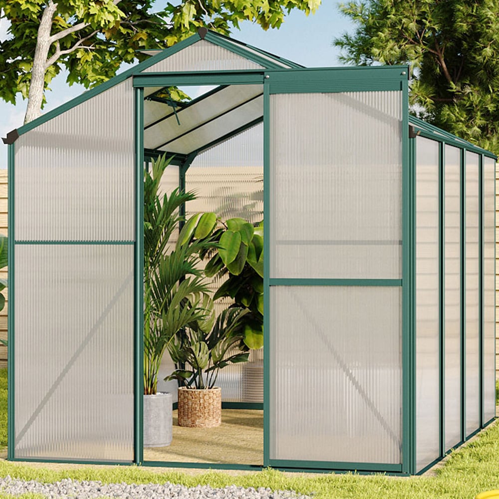 Living and Home Aluminium Frame 6 x 8ft Greenhouse Image 7