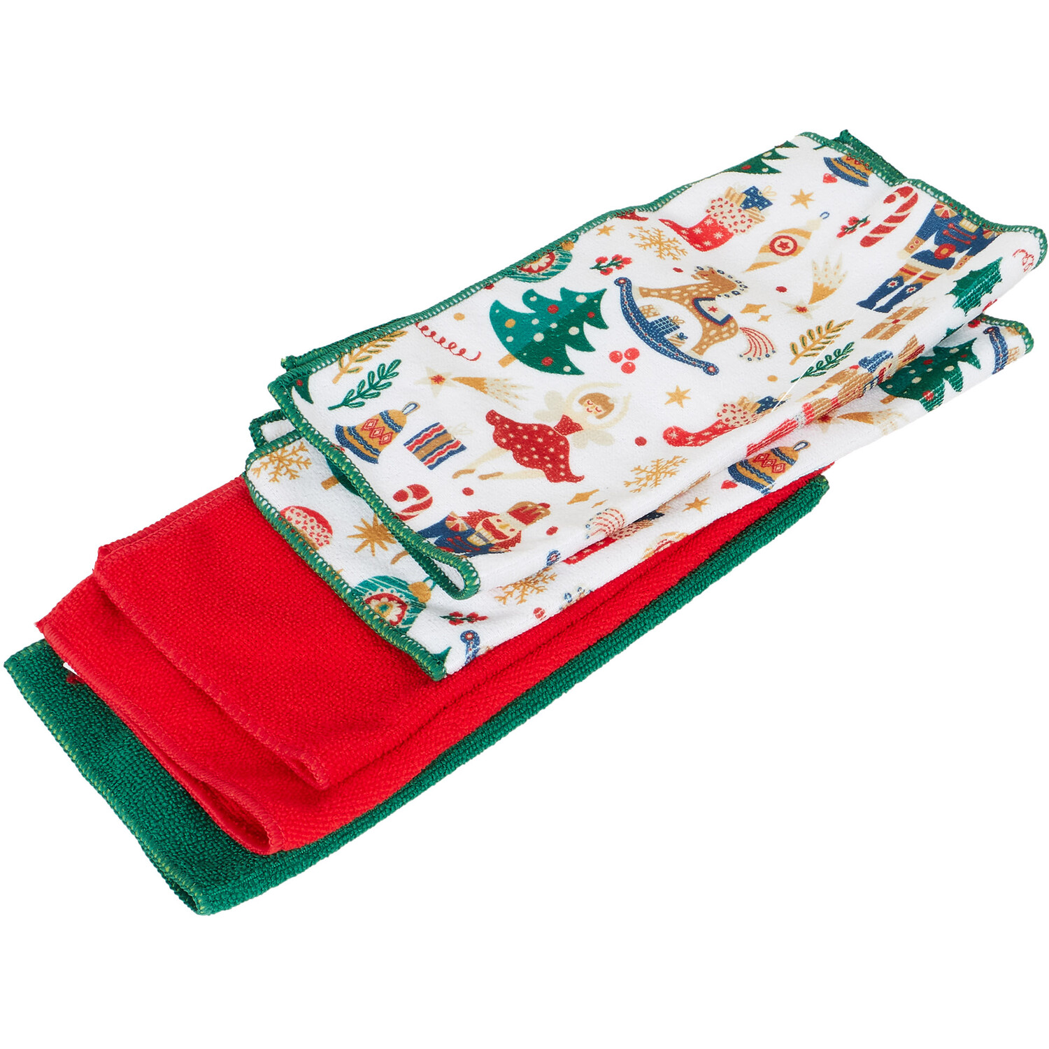 Pack of 5 Nutcracker Printed Microfibre Cloth Image 3