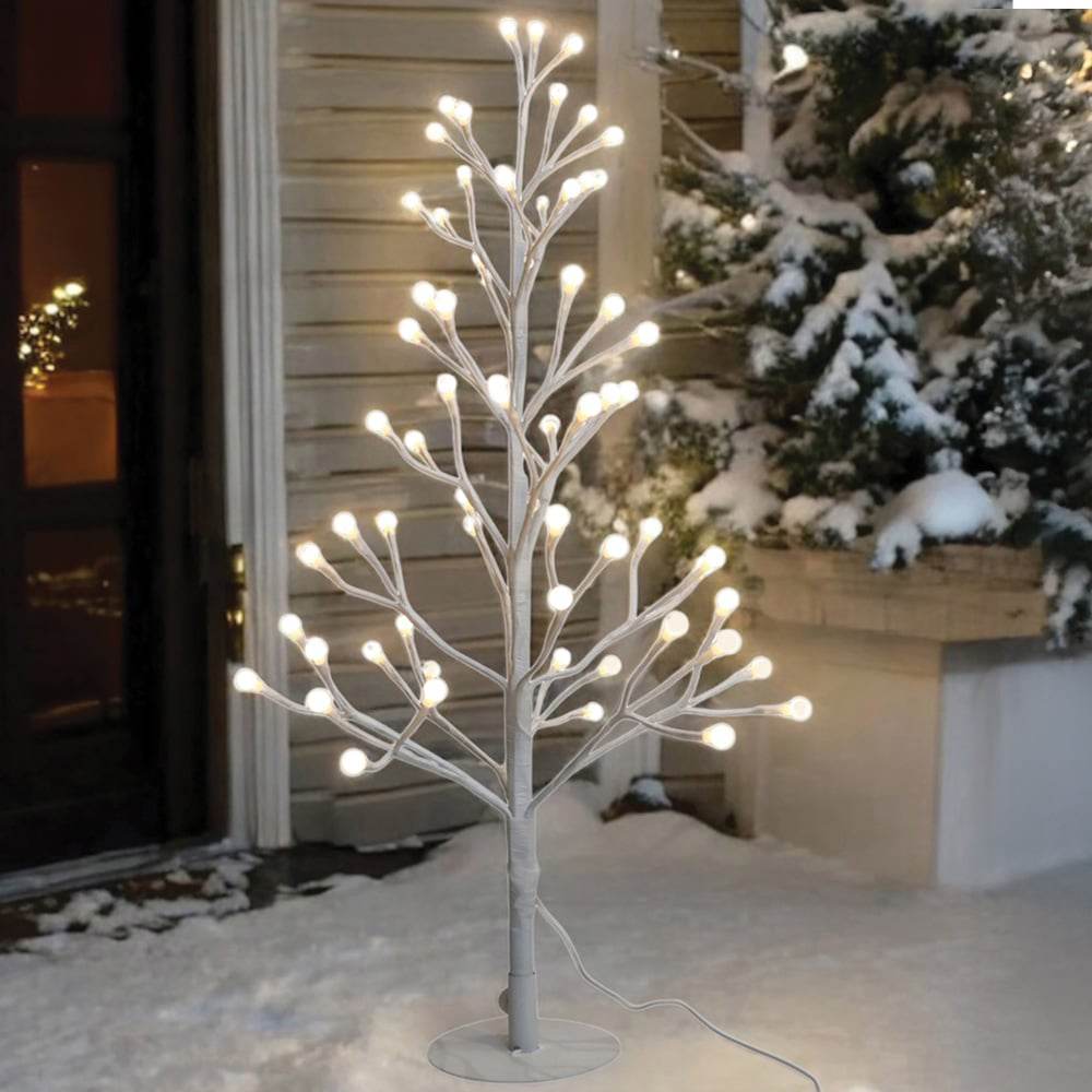 Xmas Haus 48 Warm White and White Micro LED Pre-Lit Artificial Christmas Tree 2ft Image 2