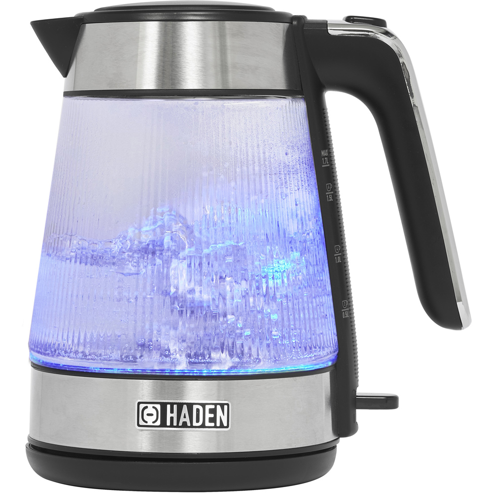 Haden Ribbed 1.7L Glass Kettle Image 3