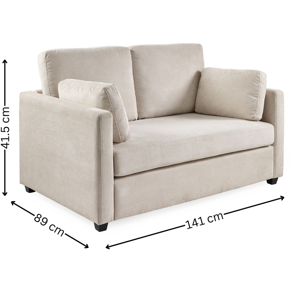 Julian Bowen Ottilie 2 Seater Natural Chenille Sofa Image 9