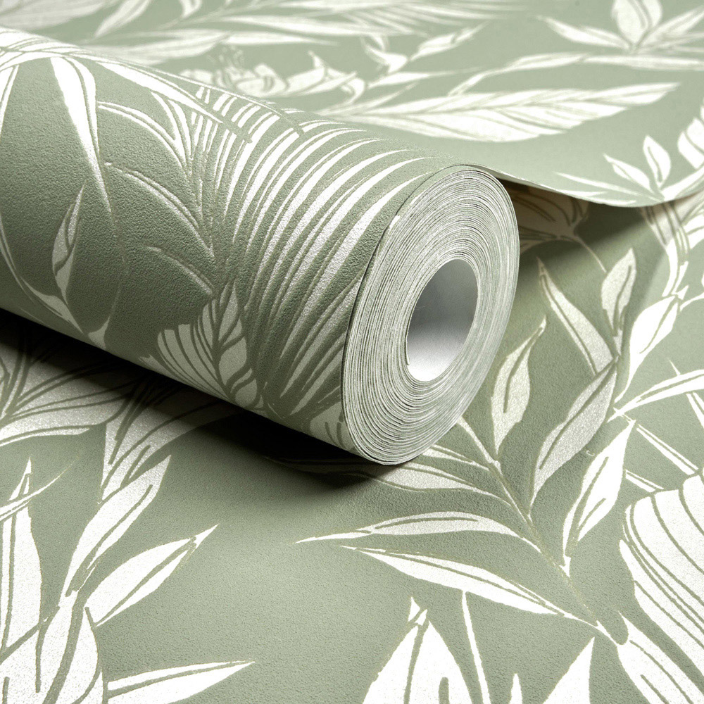 Grandeco Lucia Forest Sage Wallpaper Image 2
