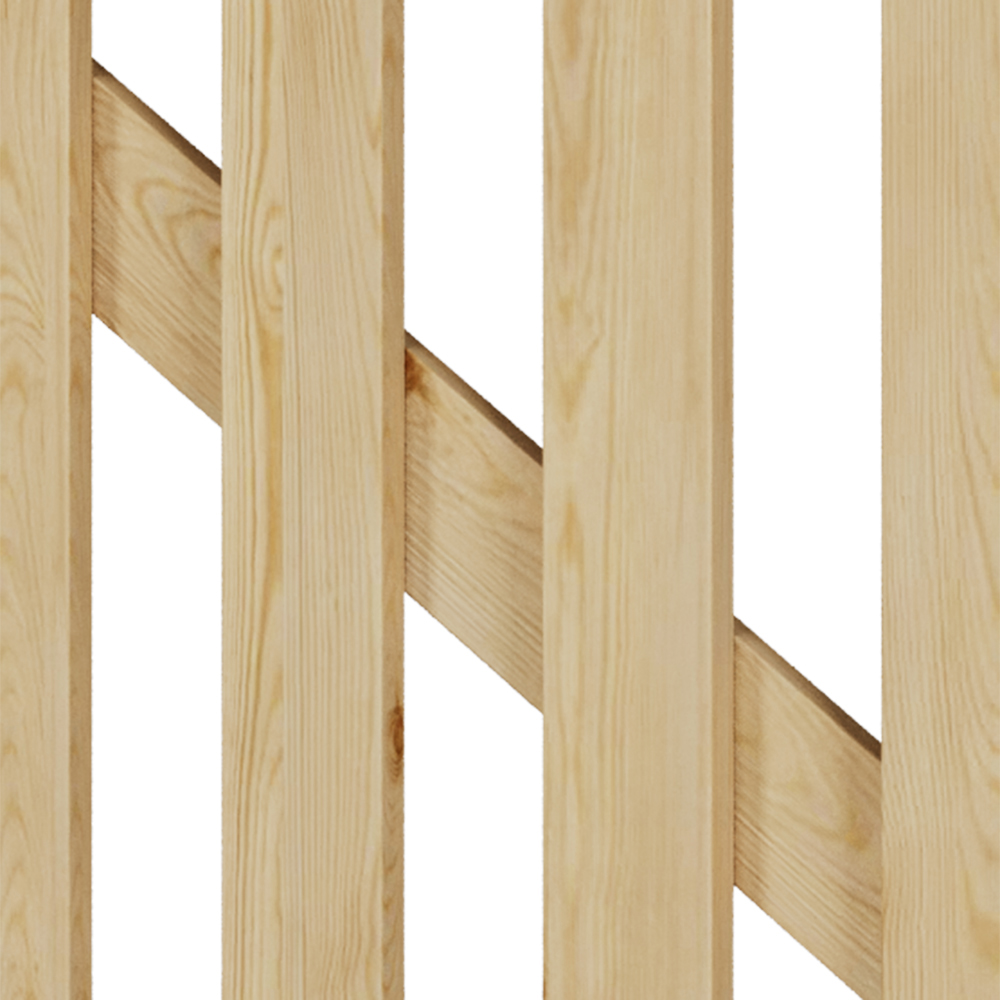 Living and Home 2.4 x 3ft Outdoor Wooden Garden Fence Gate Image 4