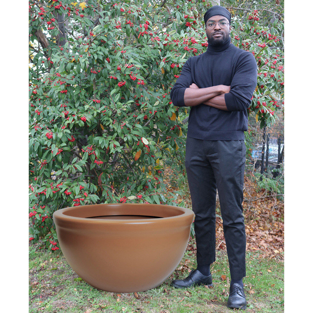 Trifibre Hampton Rust Low Bowl Planter 46 x 88cm Image 5