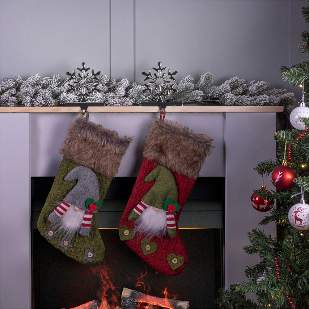 St Helens Christmas Snowflake Stocking Holder Set of 2 Image 2