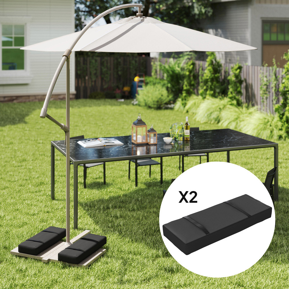 Outsunny Set of 2 Black Parasol Base Image 2