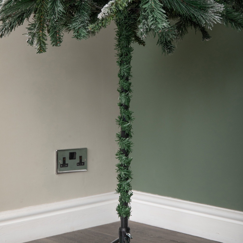 Samuel Alexander Snow Flocked Space Saving Artificial Christmas Tree with Metal Stand 6ft Image 6