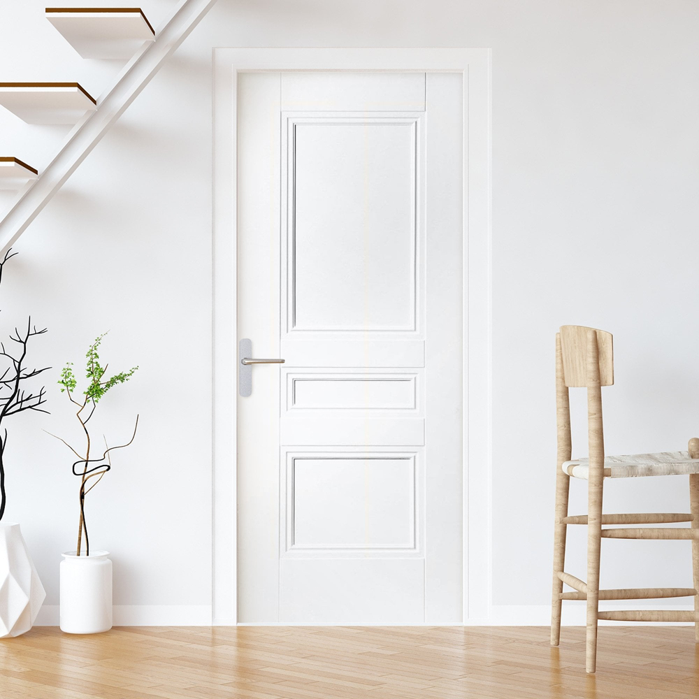 Elegance Henley White Primed 3 Panel Internal Door 2040 x 826 x 40mm Image 2