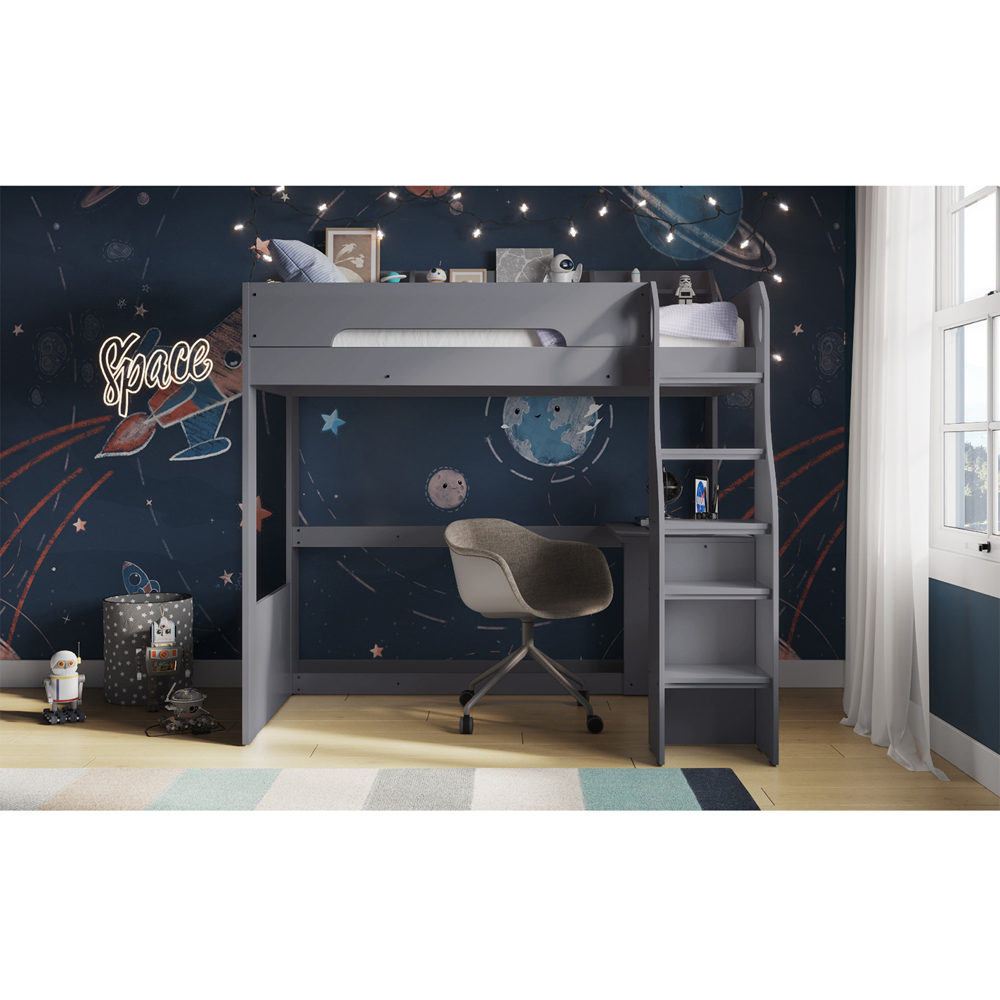 Flair Cosmic Grey Wooden High Sleeper Image 2